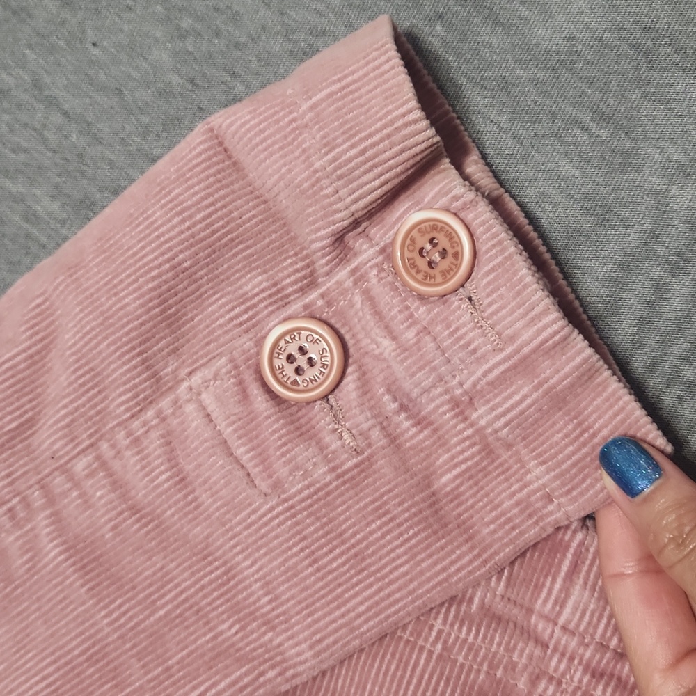 Y2K ROXY Dusty Rose Pink Corduroy Collared Blazer Jacket Coat - Picture 13 of 15